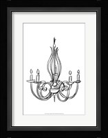 Graphic Chandelier IV Framed Print