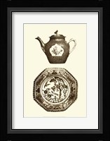 Manor Porcelain In Brown I Framed Print