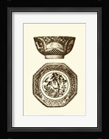 Manor Porcelain In Brown II Framed Print