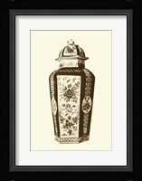 Manor Porcelain In Brown IV Framed Print