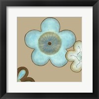 Small Pop Blossoms In Blue II Framed Print