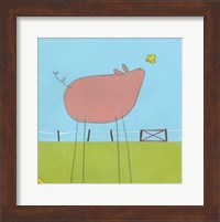 Stick-Leg Pig I Fine Art Print