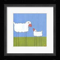 Stick-Leg Sheep I Framed Print