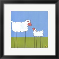 Stick-Leg Sheep I Framed Print