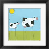 Stick-Leg Cow I Framed Print