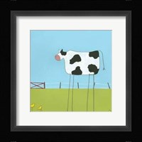 Stick-Leg Cow II Framed Print