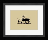 Elk Silhouette II Framed Print