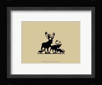 Elk Silhouette III Framed Print
