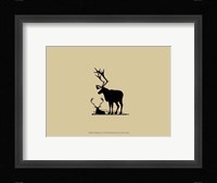 Elk Silhouette VI Framed Print