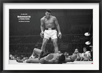 Muhammad Ali - 1965 1st Round Knockout Against Sonny Liston Framed Print
