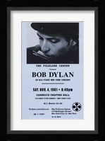 Bob Dylan, Carnegie Hall, 1961 Framed Print