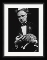 Godfather (Brando and Cat) Framed Print