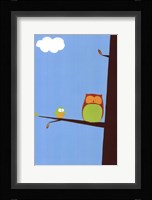 Tree-top Owls II Framed Print