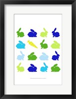Animal Sudoku in Blue II Fine Art Print