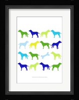 Animal Sudoku in Blue III Framed Print