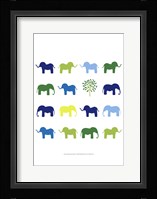 Animal Sudoku in Blue IV Framed Print