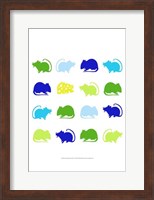 Animal Sudoku in Blue V Fine Art Print