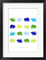 Animal Sudoku in Blue V Fine Art Print
