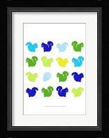 Animal Sudoku in Blue VI Framed Print
