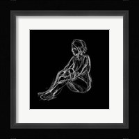 Figure Study on Black I Fine Art Print