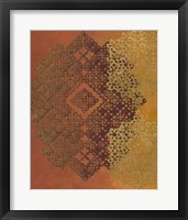 Golden Henna I Framed Print