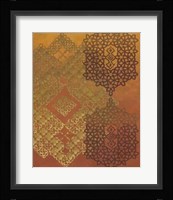 Golden Henna II Framed Print