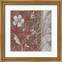 Taupe and Cinnabar Tapestry II Fine Art Print
