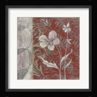 Taupe and Cinnabar Tapestry III Framed Print
