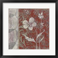Taupe and Cinnabar Tapestry III Framed Print