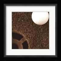 Sepia Golf Ball Study II Framed Print