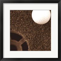 Sepia Golf Ball Study II Framed Print