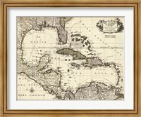 Map of the Gulf of Mexico Fine Art Print