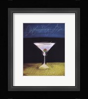 Dry Martini with Olive Framed Print