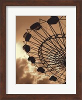 Ferris Wheel - contrast black & white Fine Art Print