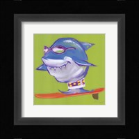 Cruzin' Shark Framed Print
