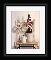 Chair With Jug and Flag Fine Art Print