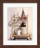 Chair With Jug and Flag Fine Art Print