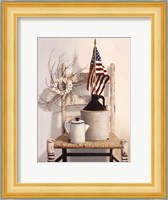 Chair With Jug and Flag Fine Art Print