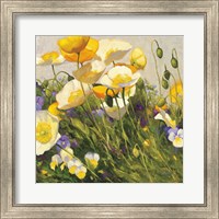 Poppies and Pansies I Fine Art Print