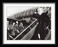 Marilyn Monroe Boards Airplane, New York 1956 Fine Art Print