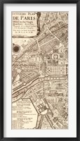 Plan de la Ville de Paris, 1715 (L) Framed Print