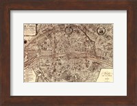 Plan de la Ville de Paris, 1715 Fine Art Print