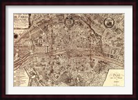 Plan de la Ville de Paris, 1715 Fine Art Print