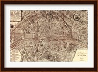 Plan de la Ville de Paris, 1715 Fine Art Print