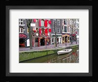 White Boat in Red Light District Fine Art Print