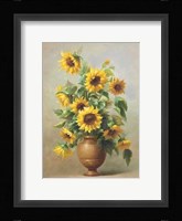 Sunflowers In Bronze II Framed Print