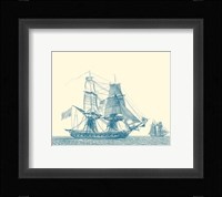 Sailing Ships in Blue II Fine Art Print