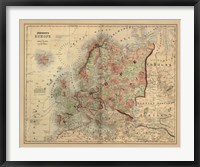 Antique Map of Europe Fine Art Print