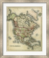 Antique Map of North America Fine Art Print