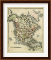 Antique Map of North America Fine Art Print